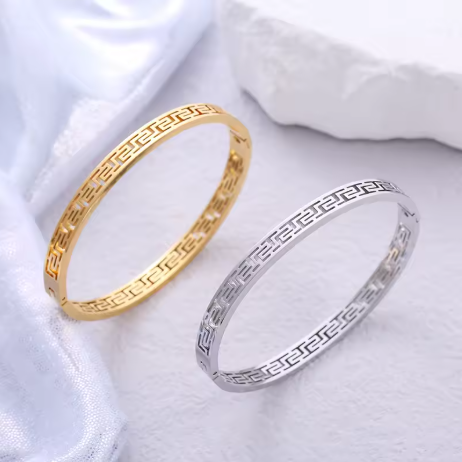 Aztec Bangle - Silver