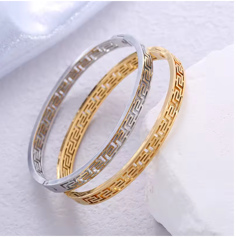Aztec Bangle - Silver